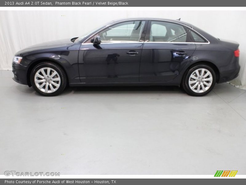Phantom Black Pearl / Velvet Beige/Black 2013 Audi A4 2.0T Sedan