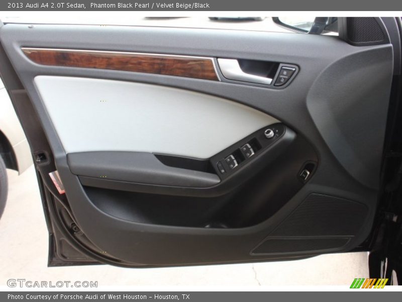 Phantom Black Pearl / Velvet Beige/Black 2013 Audi A4 2.0T Sedan