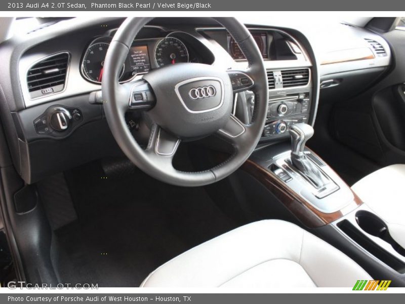 Phantom Black Pearl / Velvet Beige/Black 2013 Audi A4 2.0T Sedan
