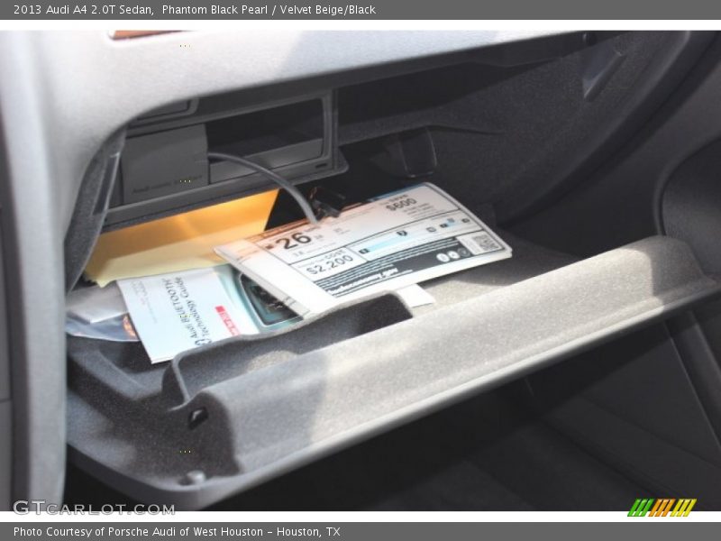 Phantom Black Pearl / Velvet Beige/Black 2013 Audi A4 2.0T Sedan
