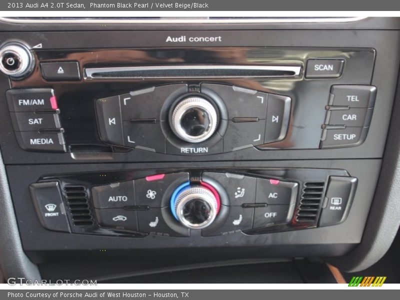 Phantom Black Pearl / Velvet Beige/Black 2013 Audi A4 2.0T Sedan