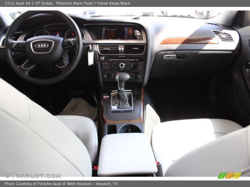 Phantom Black Pearl / Velvet Beige/Black 2013 Audi A4 2.0T Sedan