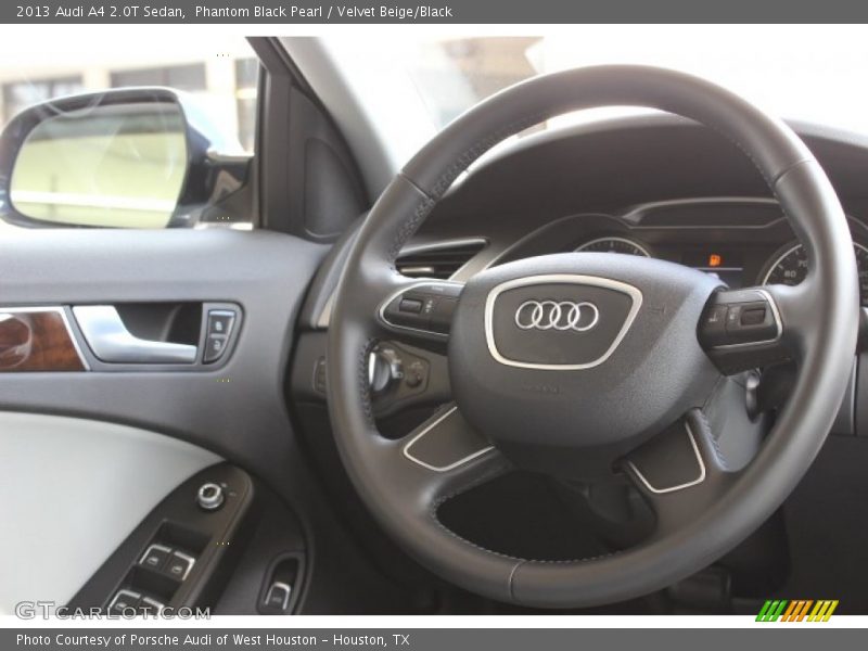 Phantom Black Pearl / Velvet Beige/Black 2013 Audi A4 2.0T Sedan