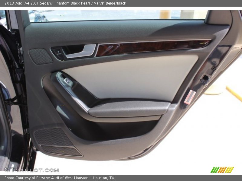 Phantom Black Pearl / Velvet Beige/Black 2013 Audi A4 2.0T Sedan