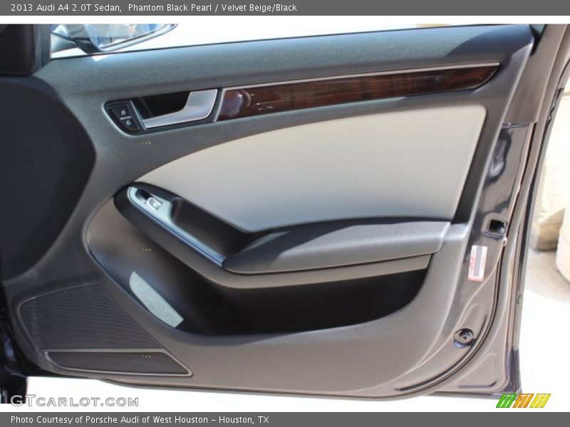 Phantom Black Pearl / Velvet Beige/Black 2013 Audi A4 2.0T Sedan