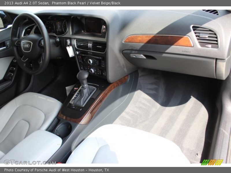 Phantom Black Pearl / Velvet Beige/Black 2013 Audi A4 2.0T Sedan
