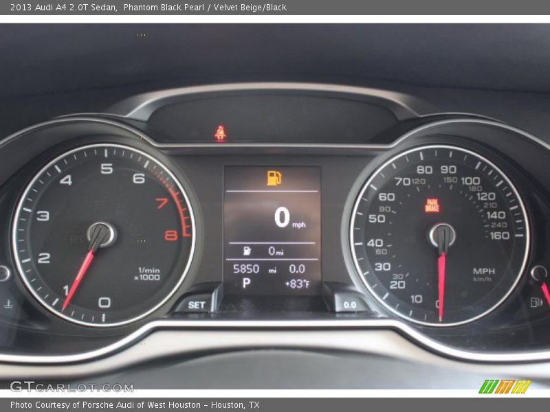 Phantom Black Pearl / Velvet Beige/Black 2013 Audi A4 2.0T Sedan