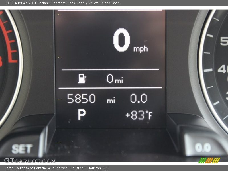Phantom Black Pearl / Velvet Beige/Black 2013 Audi A4 2.0T Sedan