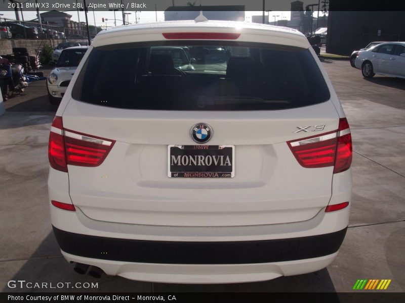 Alpine White / Black 2011 BMW X3 xDrive 28i
