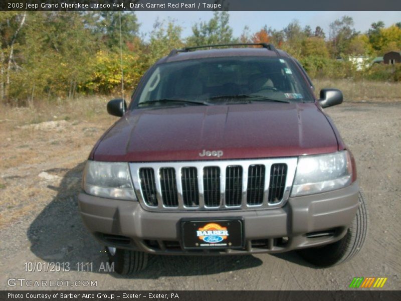 Dark Garnet Red Pearl / Taupe 2003 Jeep Grand Cherokee Laredo 4x4