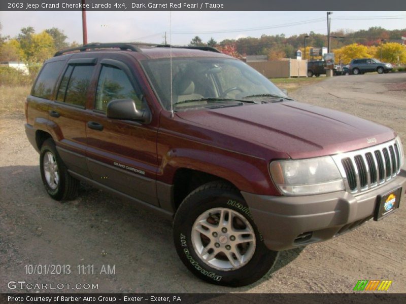 Dark Garnet Red Pearl / Taupe 2003 Jeep Grand Cherokee Laredo 4x4