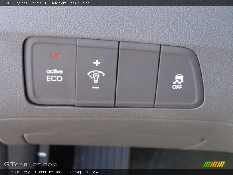 Midnight Black / Beige 2012 Hyundai Elantra GLS