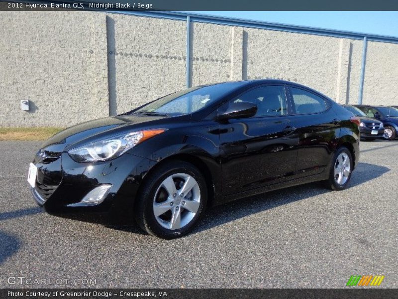 Midnight Black / Beige 2012 Hyundai Elantra GLS