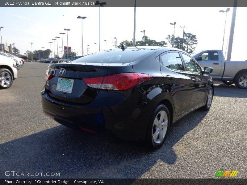 Midnight Black / Beige 2012 Hyundai Elantra GLS