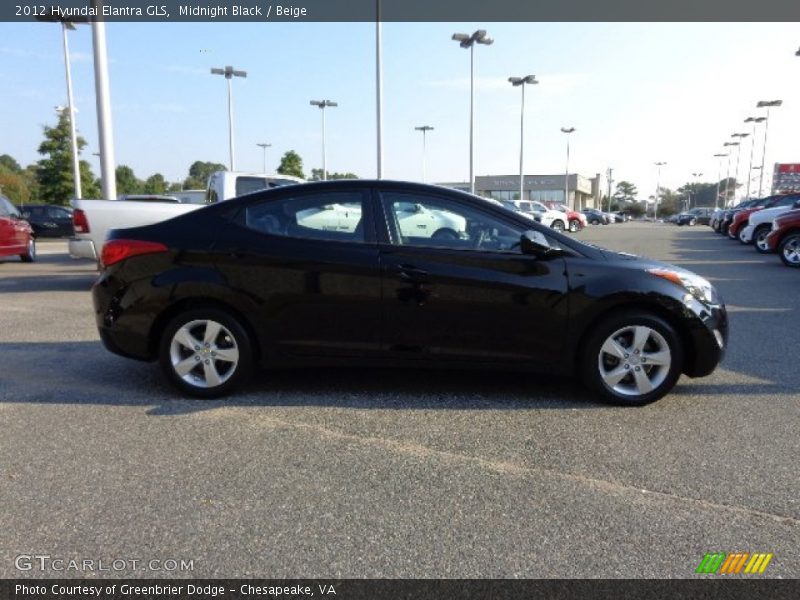 Midnight Black / Beige 2012 Hyundai Elantra GLS