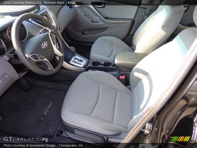 Midnight Black / Beige 2012 Hyundai Elantra GLS