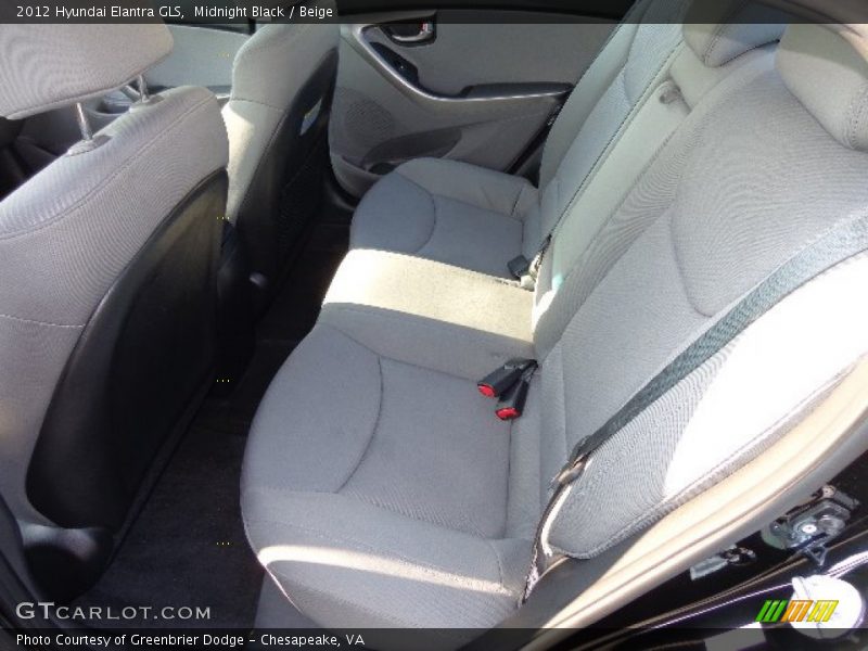 Midnight Black / Beige 2012 Hyundai Elantra GLS