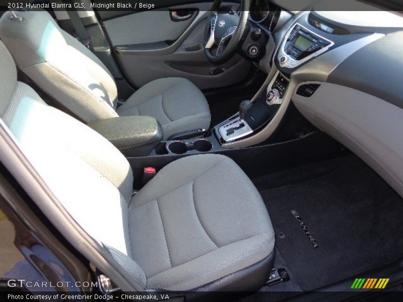 Midnight Black / Beige 2012 Hyundai Elantra GLS
