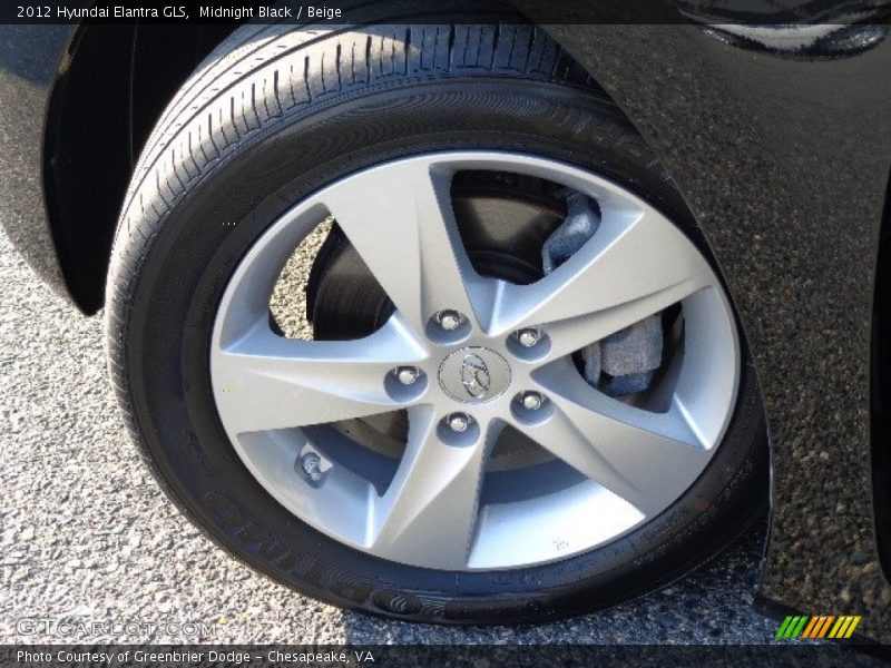 Midnight Black / Beige 2012 Hyundai Elantra GLS
