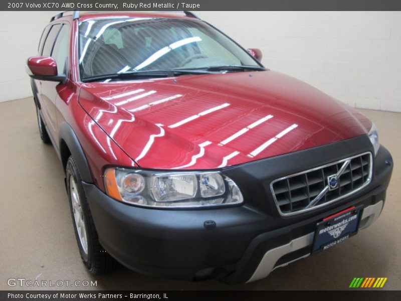 Ruby Red Metallic / Taupe 2007 Volvo XC70 AWD Cross Country