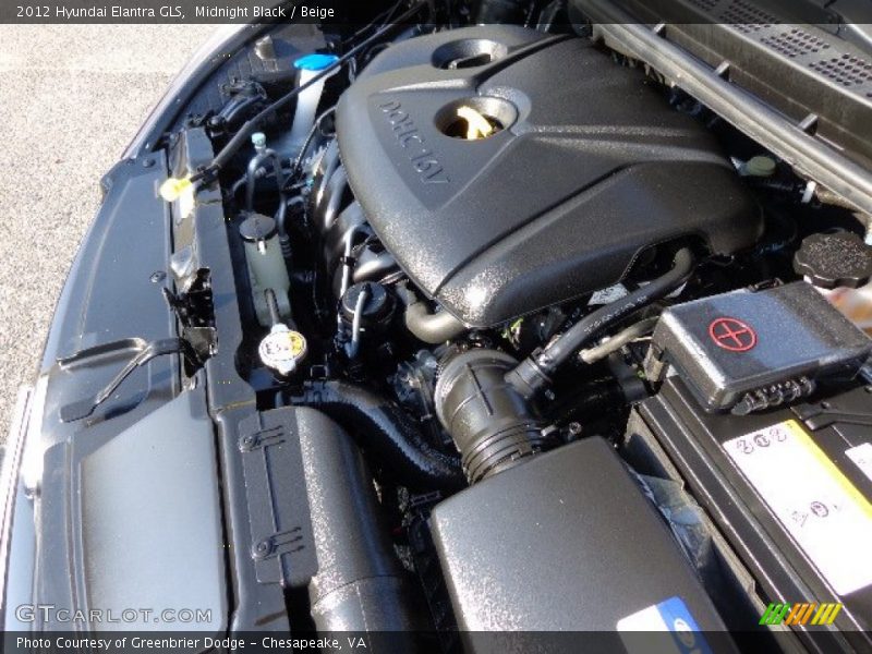 Midnight Black / Beige 2012 Hyundai Elantra GLS