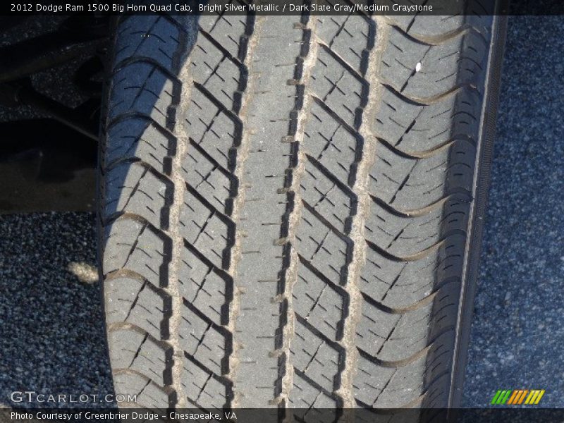 Bright Silver Metallic / Dark Slate Gray/Medium Graystone 2012 Dodge Ram 1500 Big Horn Quad Cab