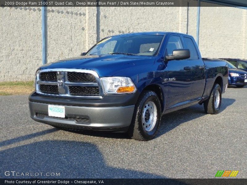 Deep Water Blue Pearl / Dark Slate/Medium Graystone 2009 Dodge Ram 1500 ST Quad Cab