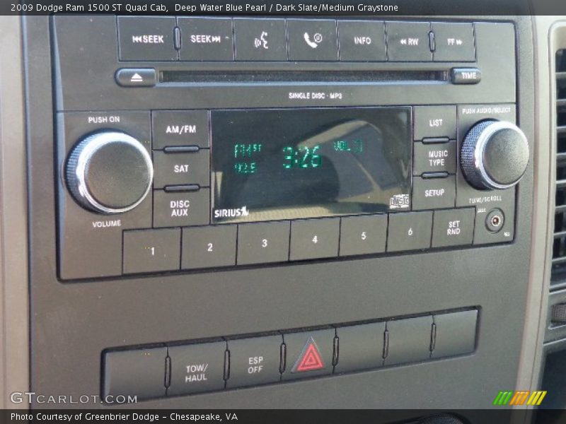 Deep Water Blue Pearl / Dark Slate/Medium Graystone 2009 Dodge Ram 1500 ST Quad Cab