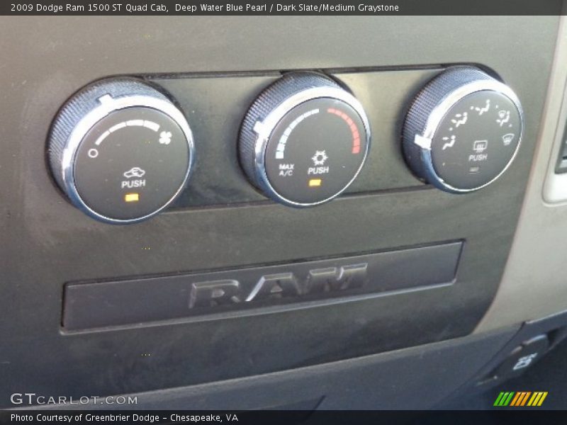 Deep Water Blue Pearl / Dark Slate/Medium Graystone 2009 Dodge Ram 1500 ST Quad Cab