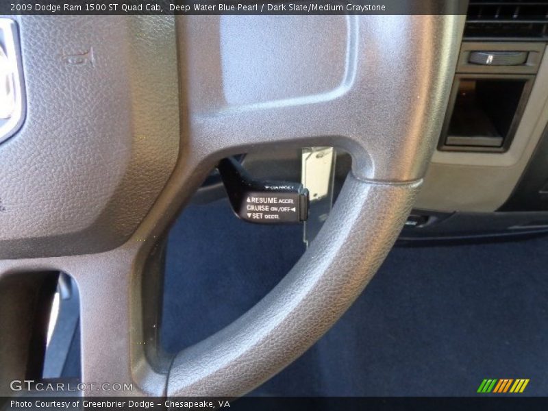 Deep Water Blue Pearl / Dark Slate/Medium Graystone 2009 Dodge Ram 1500 ST Quad Cab