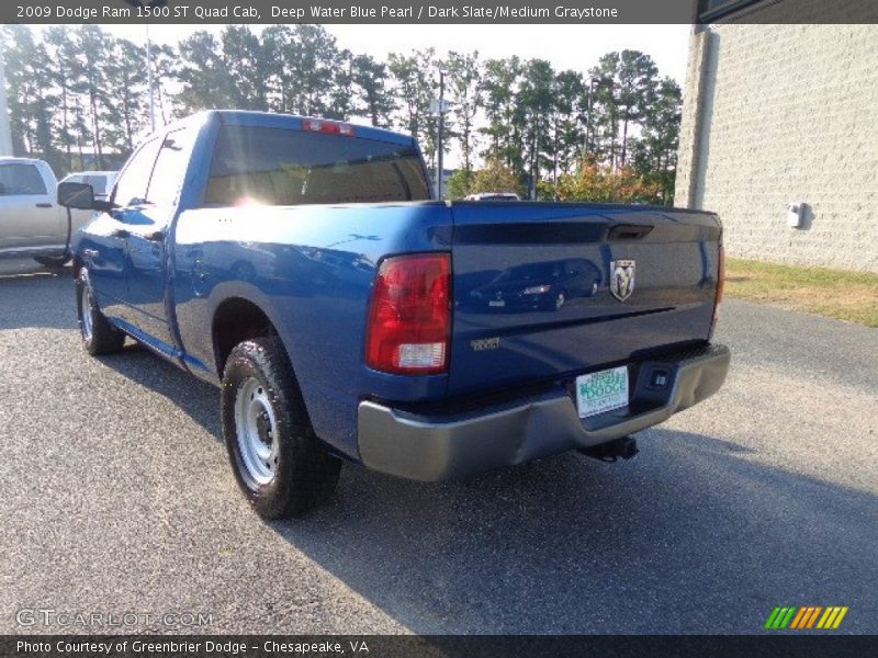 Deep Water Blue Pearl / Dark Slate/Medium Graystone 2009 Dodge Ram 1500 ST Quad Cab