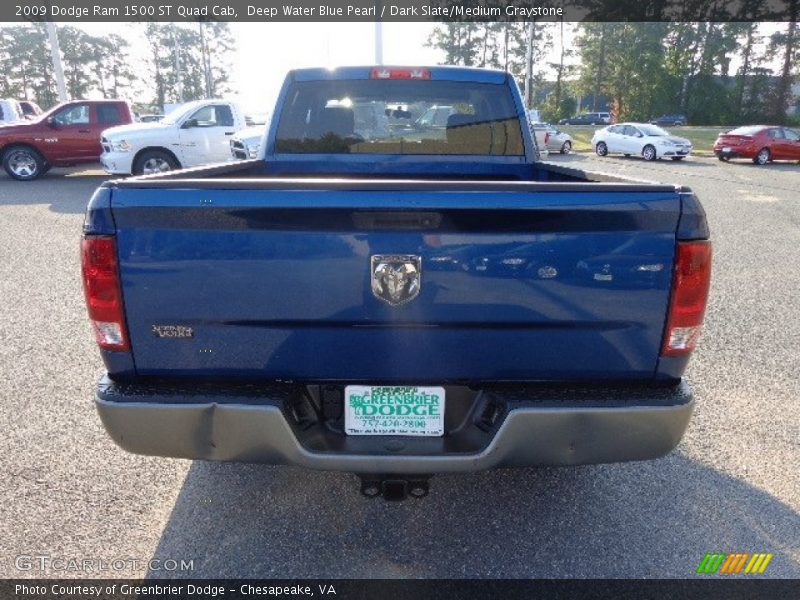 Deep Water Blue Pearl / Dark Slate/Medium Graystone 2009 Dodge Ram 1500 ST Quad Cab