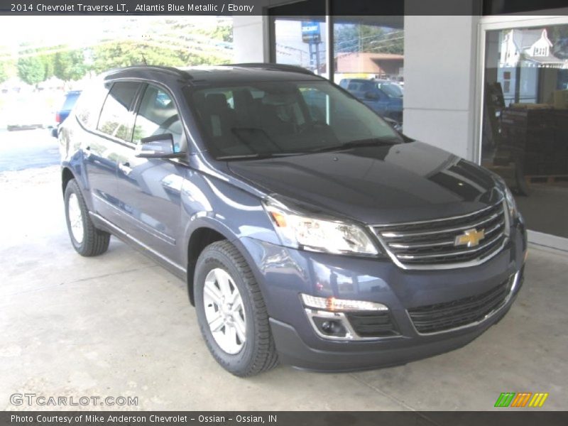 Atlantis Blue Metallic / Ebony 2014 Chevrolet Traverse LT