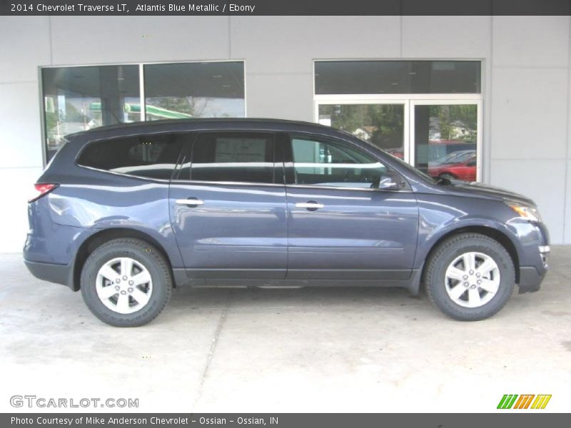 Atlantis Blue Metallic / Ebony 2014 Chevrolet Traverse LT