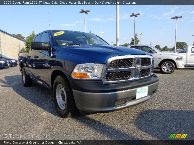 Deep Water Blue Pearl / Dark Slate/Medium Graystone 2009 Dodge Ram 1500 ST Quad Cab
