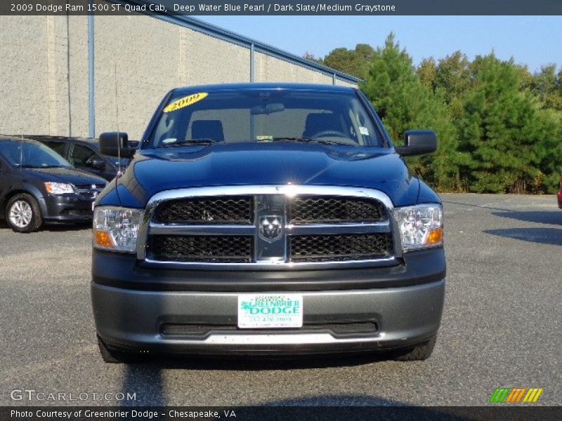 Deep Water Blue Pearl / Dark Slate/Medium Graystone 2009 Dodge Ram 1500 ST Quad Cab