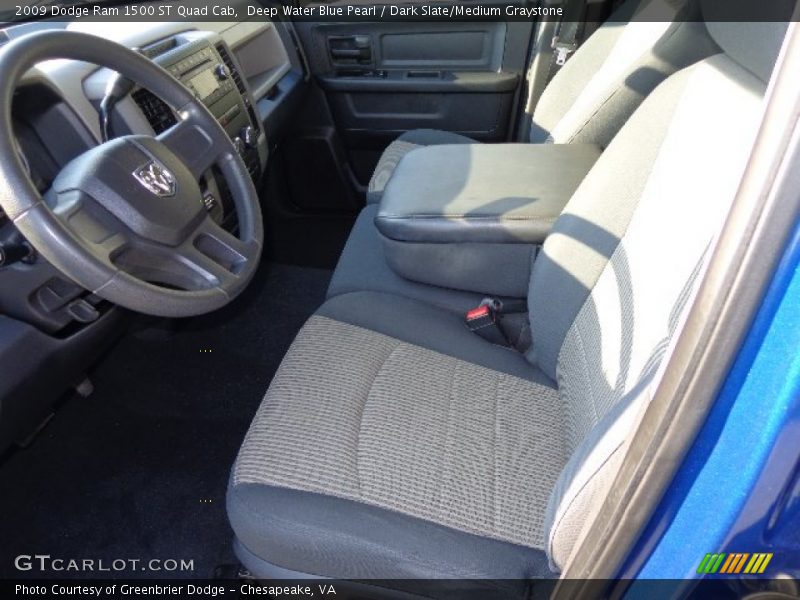 Deep Water Blue Pearl / Dark Slate/Medium Graystone 2009 Dodge Ram 1500 ST Quad Cab