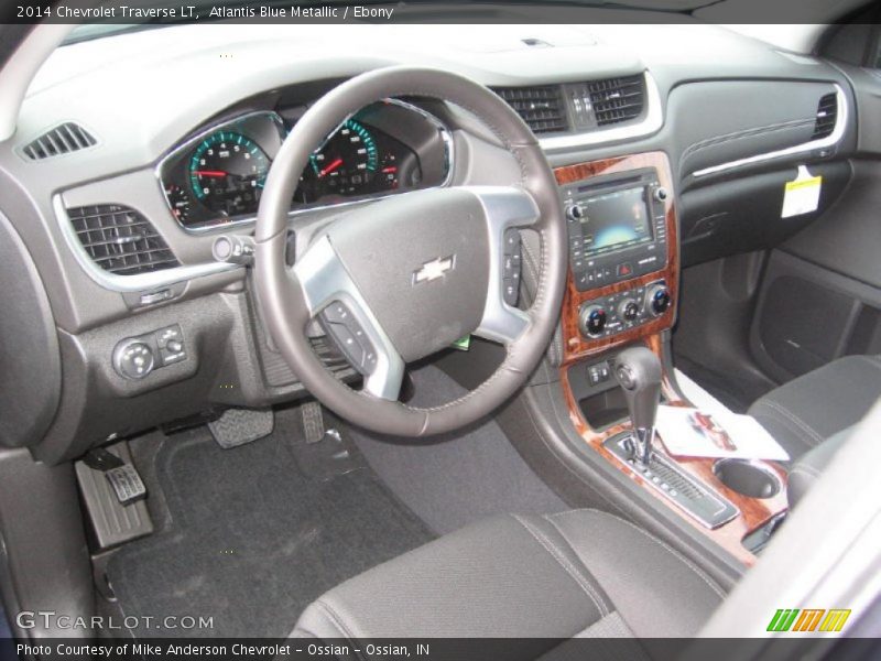 Atlantis Blue Metallic / Ebony 2014 Chevrolet Traverse LT