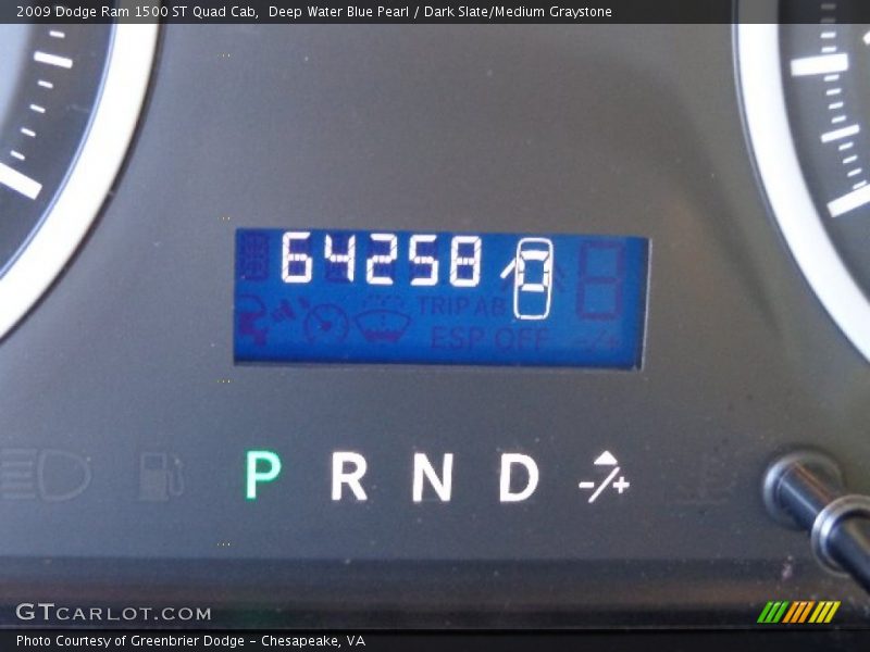 Deep Water Blue Pearl / Dark Slate/Medium Graystone 2009 Dodge Ram 1500 ST Quad Cab
