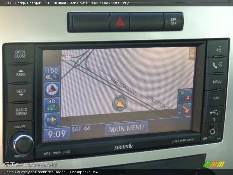 Brilliant Black Crystal Pearl / Dark Slate Gray 2010 Dodge Charger SRT8