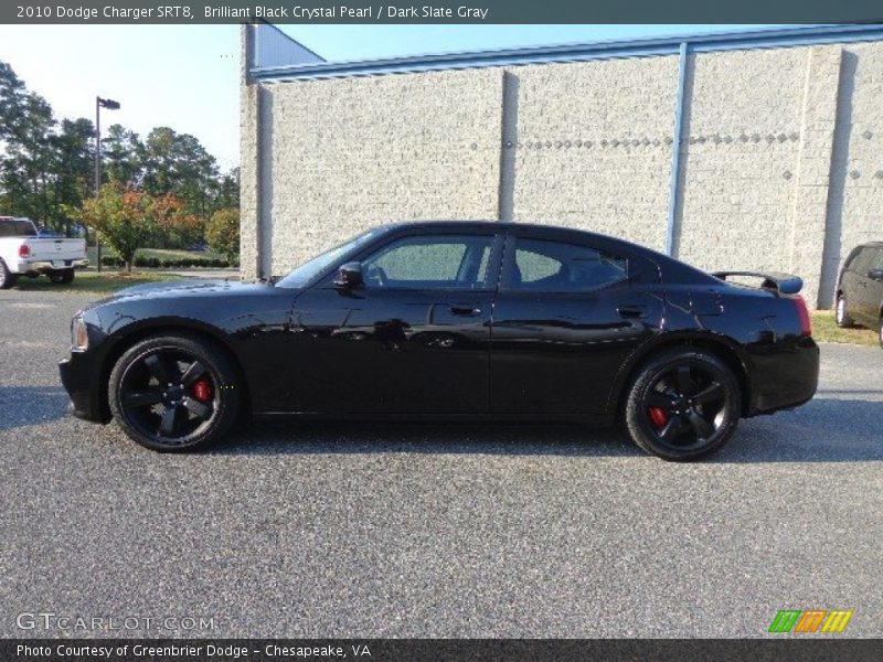 Brilliant Black Crystal Pearl / Dark Slate Gray 2010 Dodge Charger SRT8