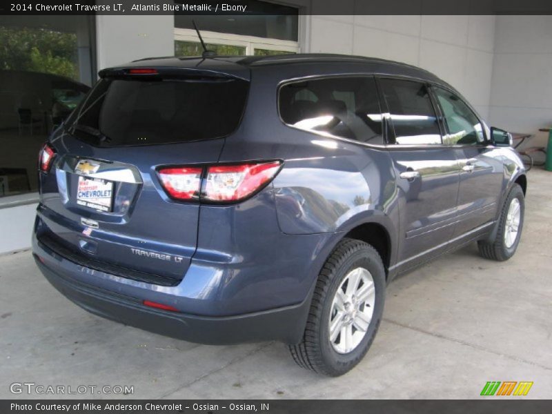 Atlantis Blue Metallic / Ebony 2014 Chevrolet Traverse LT