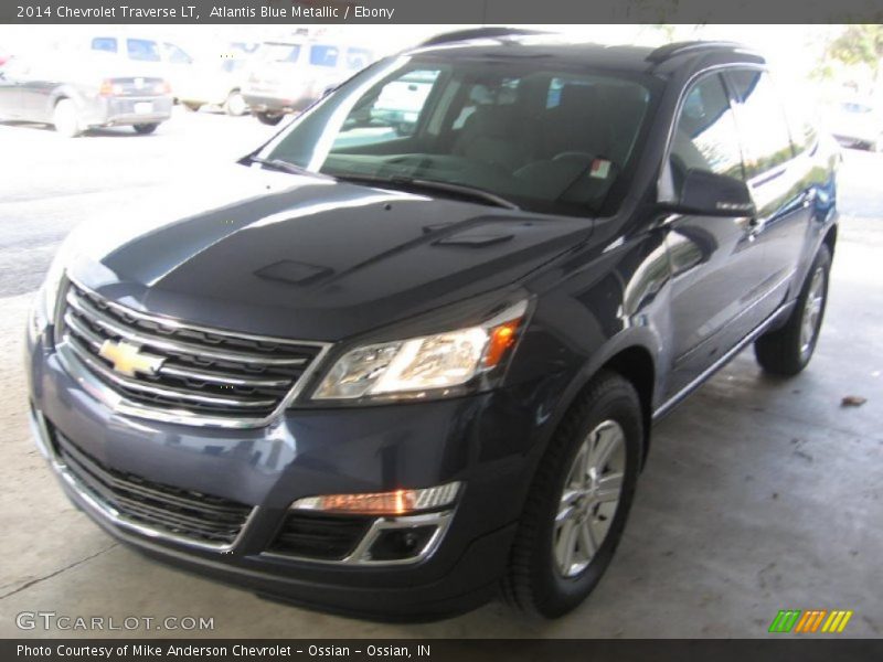 Atlantis Blue Metallic / Ebony 2014 Chevrolet Traverse LT