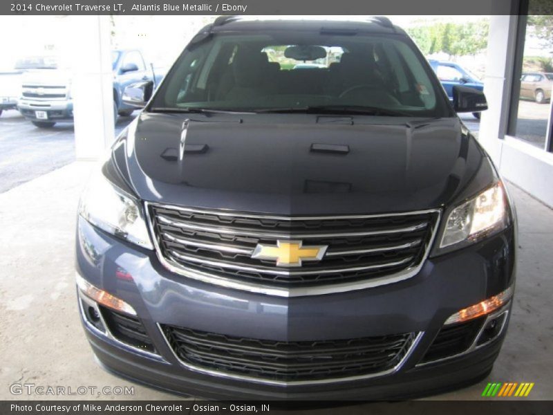 Atlantis Blue Metallic / Ebony 2014 Chevrolet Traverse LT