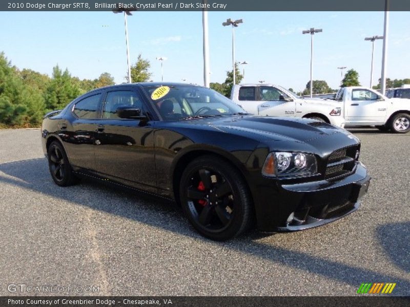 Brilliant Black Crystal Pearl / Dark Slate Gray 2010 Dodge Charger SRT8