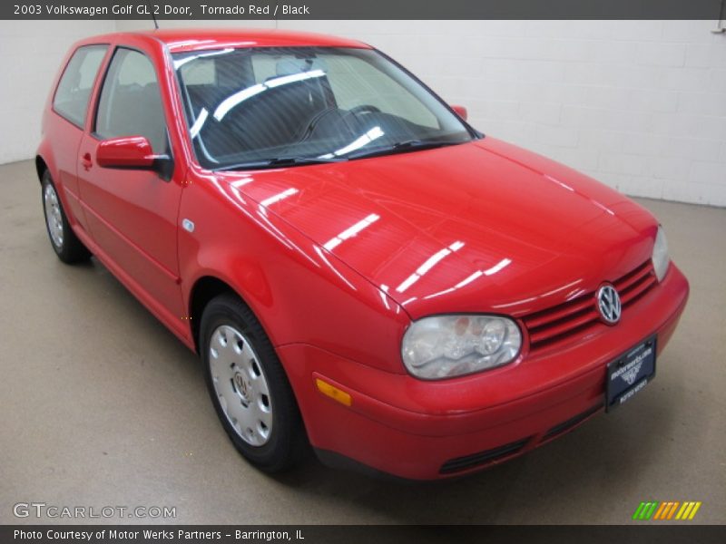 Tornado Red / Black 2003 Volkswagen Golf GL 2 Door