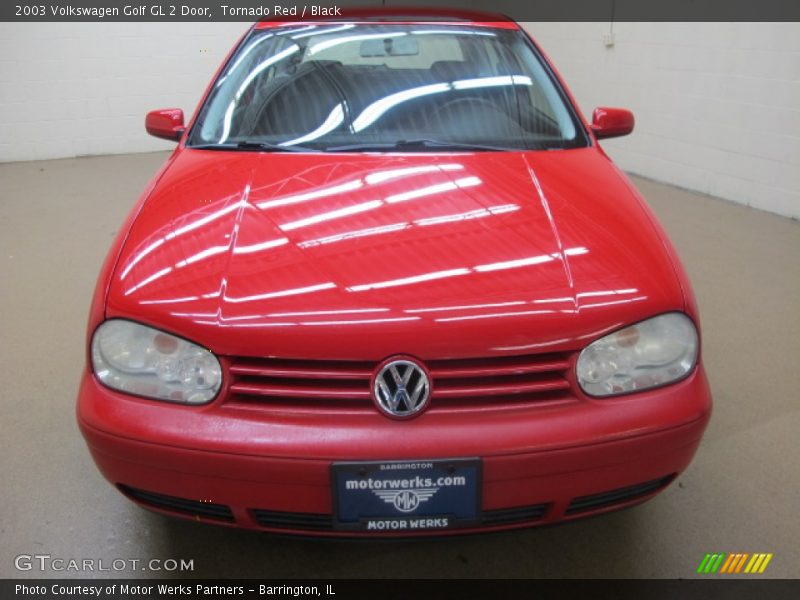 Tornado Red / Black 2003 Volkswagen Golf GL 2 Door