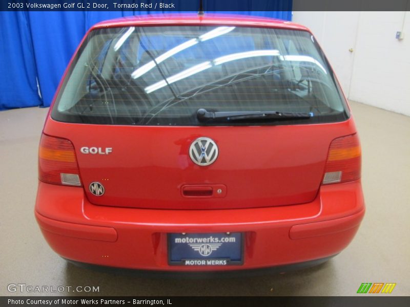 Tornado Red / Black 2003 Volkswagen Golf GL 2 Door