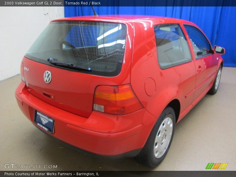 Tornado Red / Black 2003 Volkswagen Golf GL 2 Door