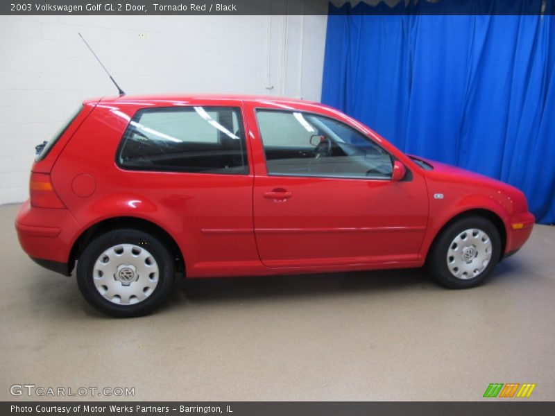 Tornado Red / Black 2003 Volkswagen Golf GL 2 Door